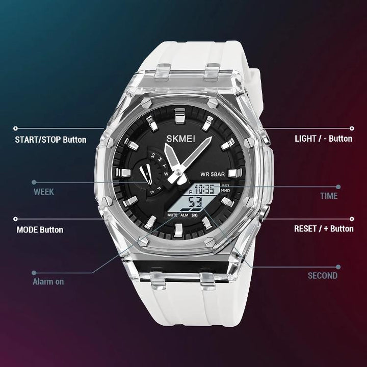 Led Light Electronic Waterproof Men Watch