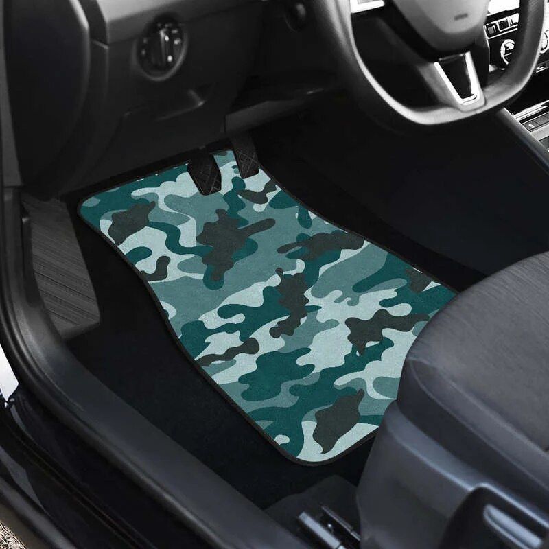 Forest Green Camouflage Car Floor Mats