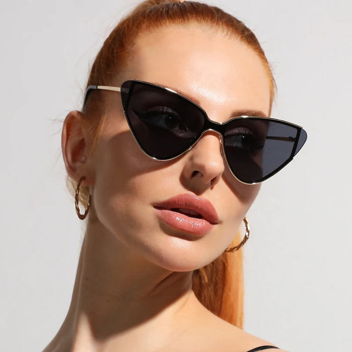 Luxury Steampunk Cat Eye Sunglasses - Gradient UV400 Protection for Men and Women