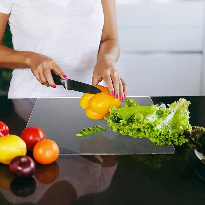 Acrylic Transparent Anti-Slip Cutting Board with Lip