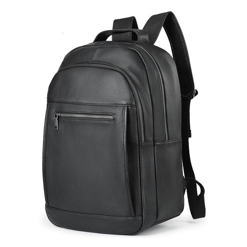 Head Layer Cowhide Backpack For Men With Large Capacity