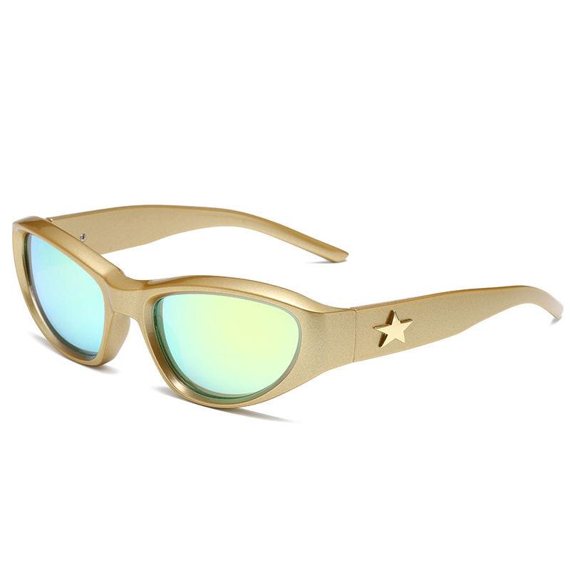 Vintage Cat Eye Steampunk Sunglasses - UV400 Gradient Lenses