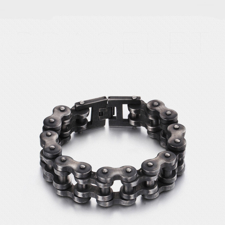 Simple Men's Titanium Steel Bicycle Bracelet