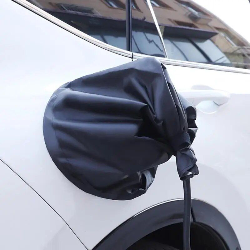 Universal EV Charging Port Weatherproof Cover – PVC Rain & Dust Protector