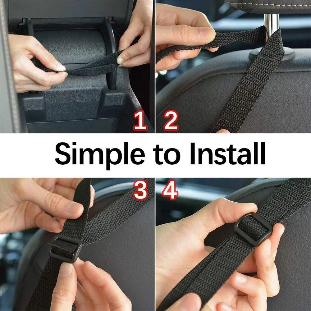 Large-Capacity Car Seat Mesh Organizer with Pet Barrier