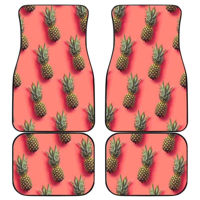 Pastel Pineapple Pink Car Floor Mats