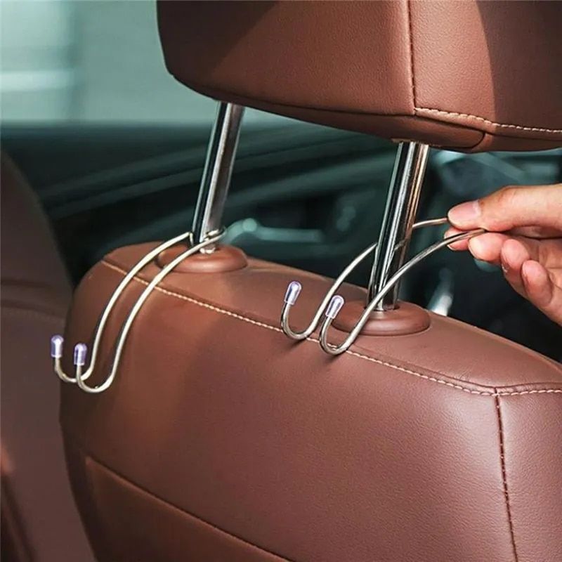 Car Seat Back Metal Hook: Hidden Organizer for Bags & Coats