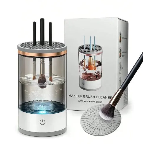 3-in-1 Automatic Makeup Brush Cleaning and Drying Stand - Keep Your Brushes Fresh and Ready to Use!