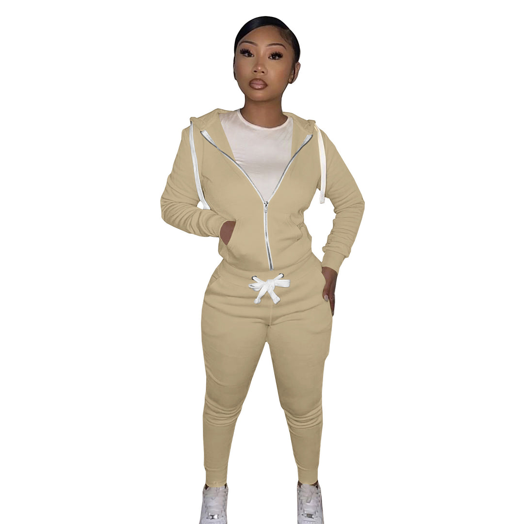 Brushed Hoody Sports Casual Two-piece Suit Suit