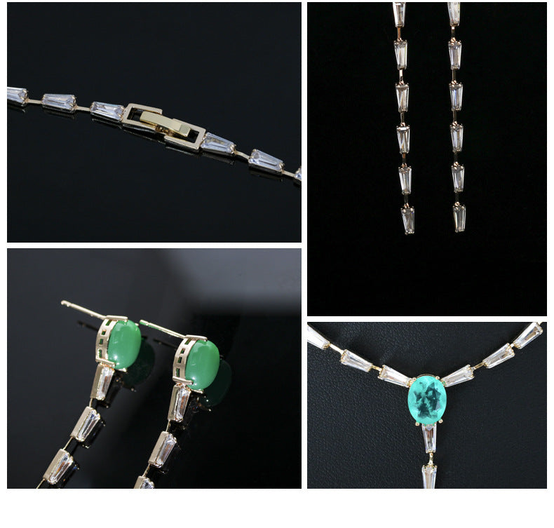 Japan And South Korea Simple Zircon Long Tassels Show Thin Collar Chain