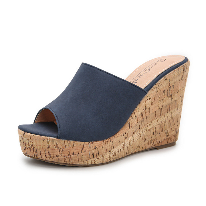 Suede Fish Sandals with Wedge Heel - Stylish & Comfortable Footwear