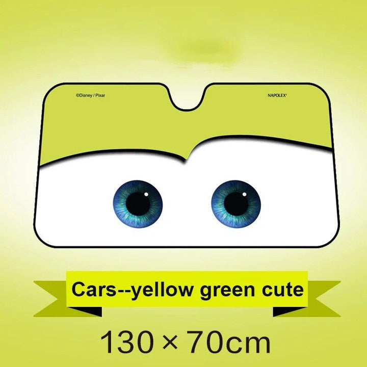 Aluminum Foil Car Sunshade with Heated Eyes Design – Windshield Solar Protector