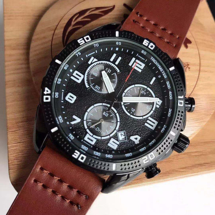 Business Fashion Iron Six Hand Quartz Men's Watch