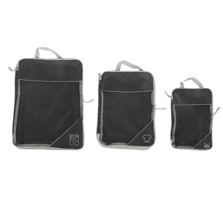 Travel Organizer Set - Compressed Packing Cubes & Lightweight Shoe Bag