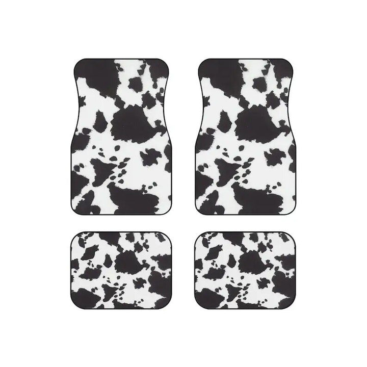 Cow Print Waterproof Car Floor Mats (Set of 4)