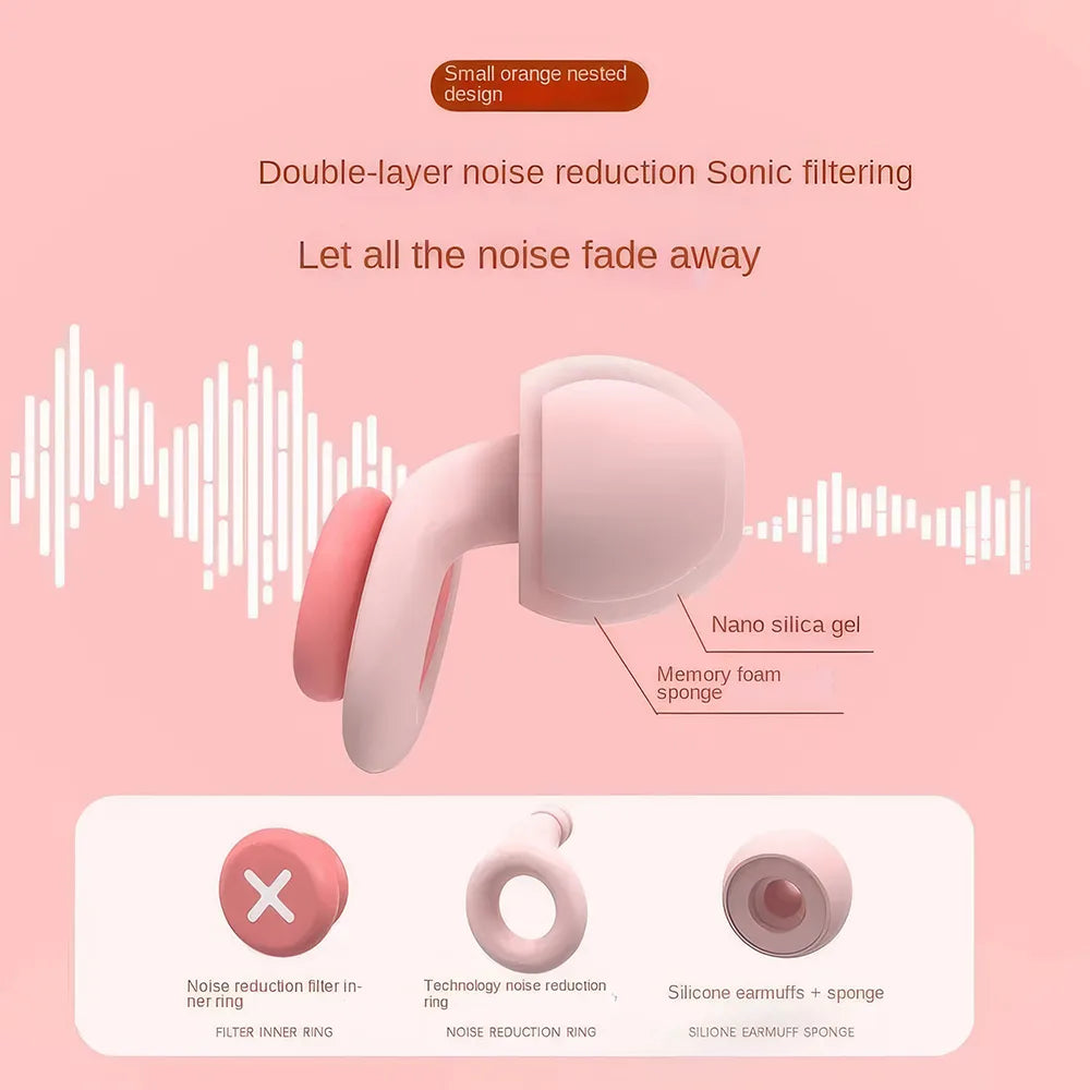 Silicone Sleep Noise Cancelling Ear Plugs