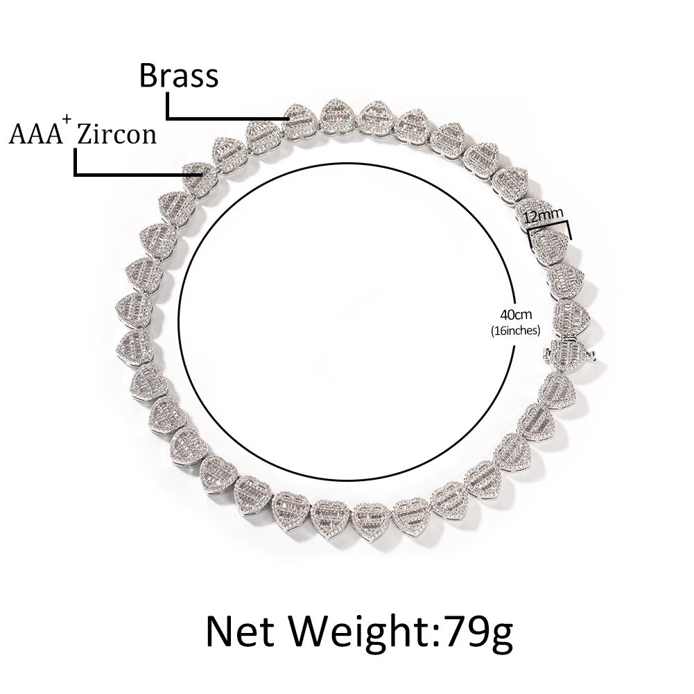European And American Ins-style New T-square Love Necklace