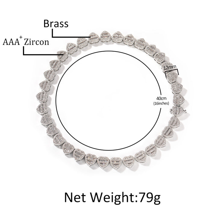 European And American Ins-style New T-square Love Necklace