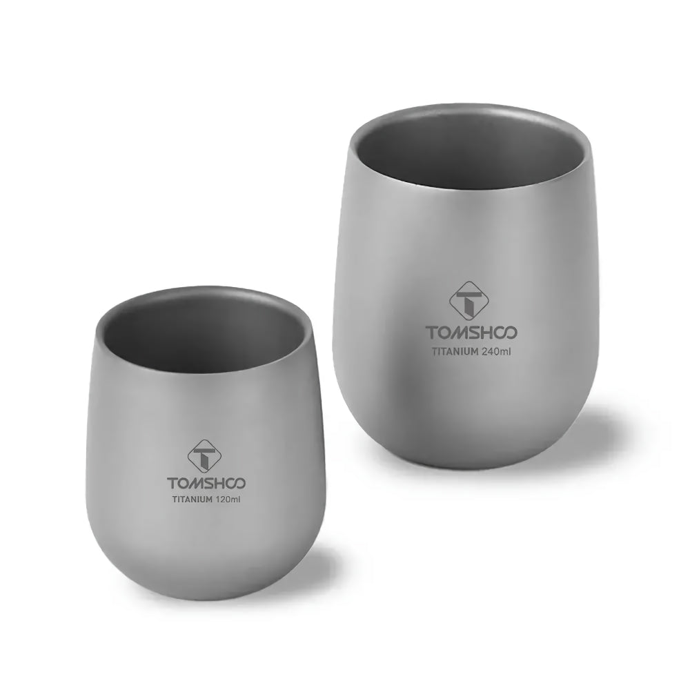 Double-Wall Insulated Titanium Camping Mug