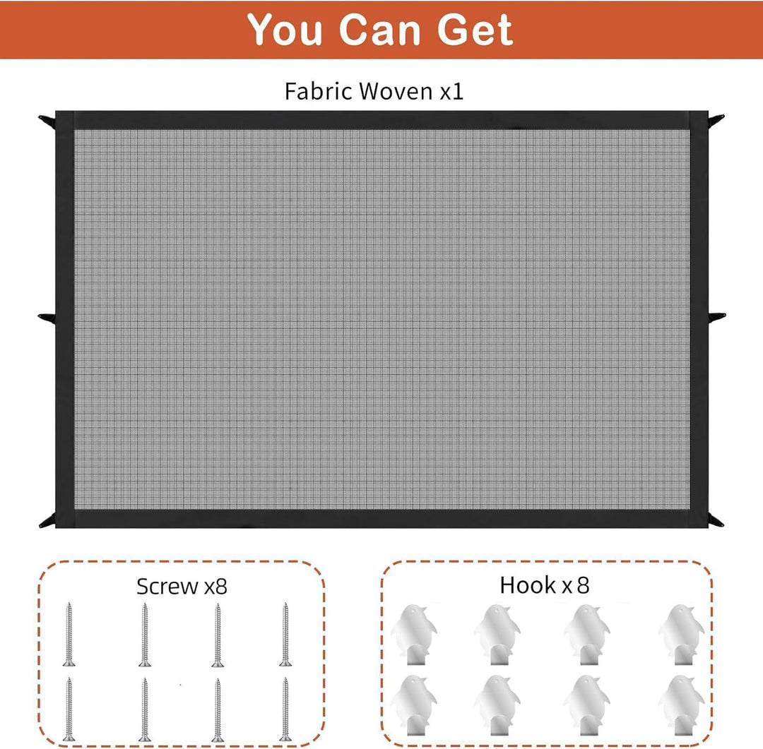 Versatile Indoor Pet Safety Fence: Foldable & Transparent Barrier for Dogs and Babies