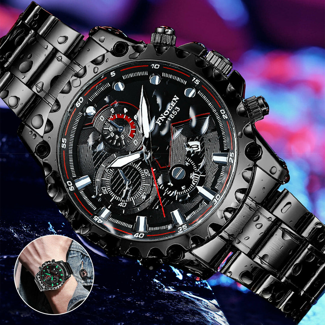 Waterproof Men's Watch Classic Stainless Steel Quartz Luminous Luxury Wristwatch