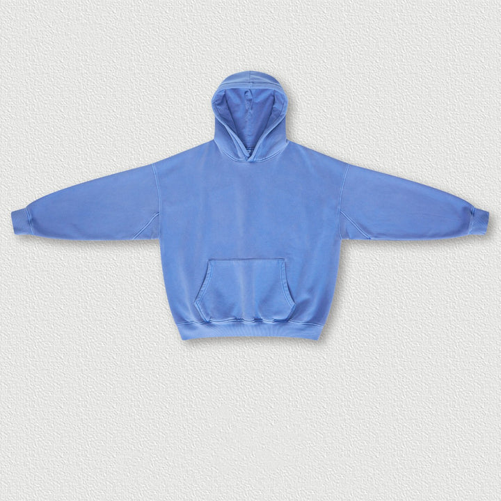 Autumn And Winter Washed And Worn Padded Hooded Sweatshirt
