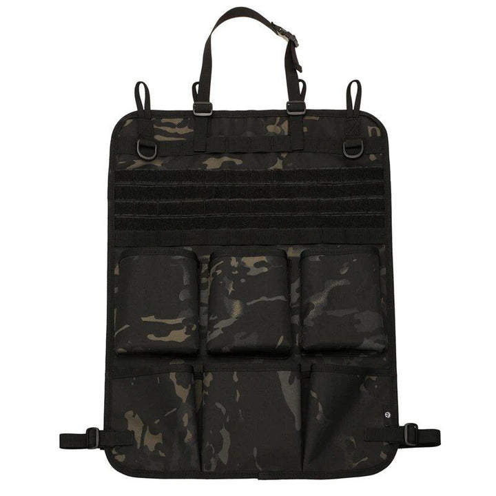 Multifunctional Camo Car Seat Back Organizer - Tactical Storage Bag with MOLLE System