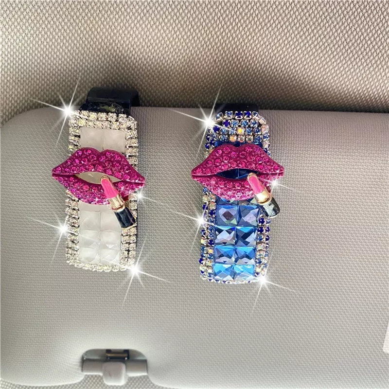 Luxe Rhinestone Car Visor Sunglasses Holder