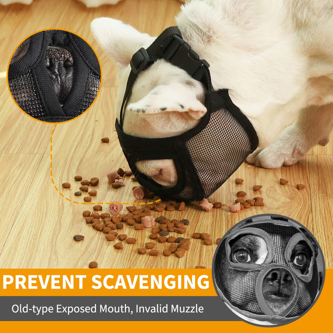 Breathable Mesh Muzzle for Flat-Faced Dogs