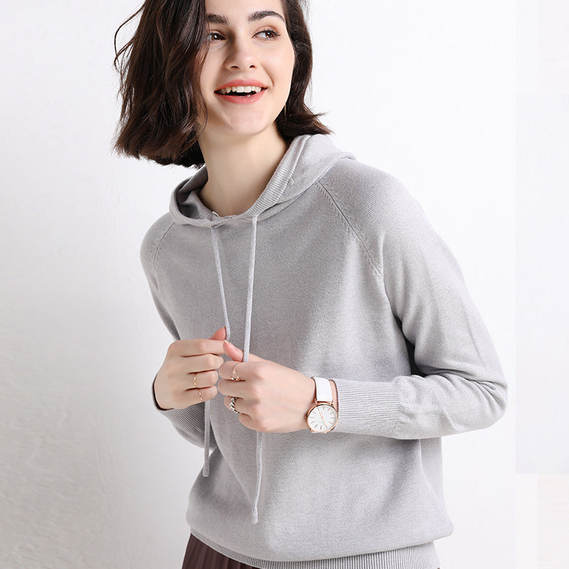 Women's Thin Sweater Hooded Sweater