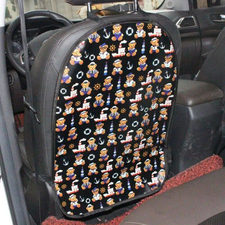 Car Seat Back Protector with Penguin Design