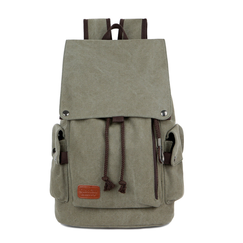 Retro Men's Casual Backpack Fashion Canvas Large Capacity