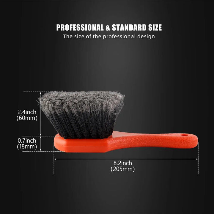 Effortless Wheel Cleaning Brush with Soft Bristles and Ergonomic Handle