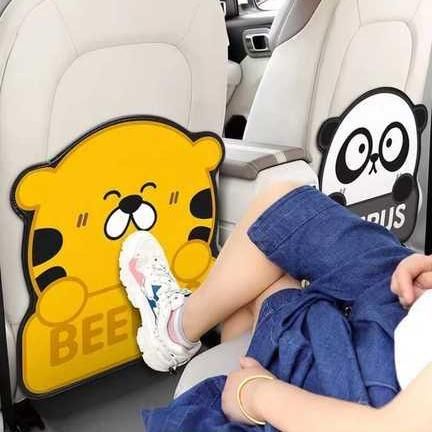 Kid-Friendly Car Seat Protector - Waterproof, Cartoon-Designed Anti-Kick Mat