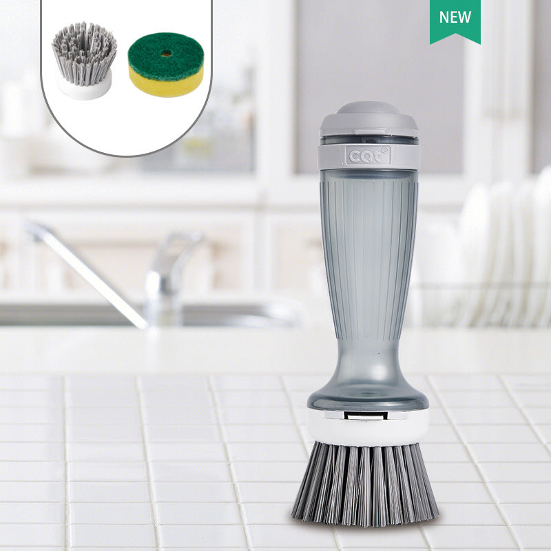 Pot Brush Dish Brush Dish Scrub Brush With Soap Dispenser For Dishes Kitchen Sink Pot Pan Scrubbing 1 Brush 2 Refills