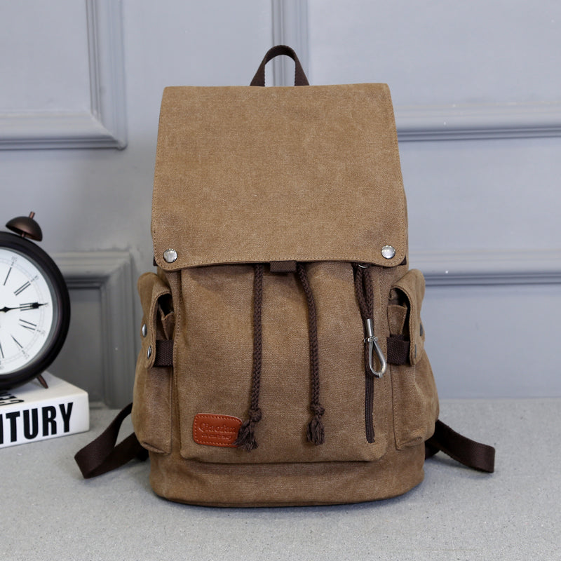 Retro Men's Casual Backpack Fashion Canvas Large Capacity