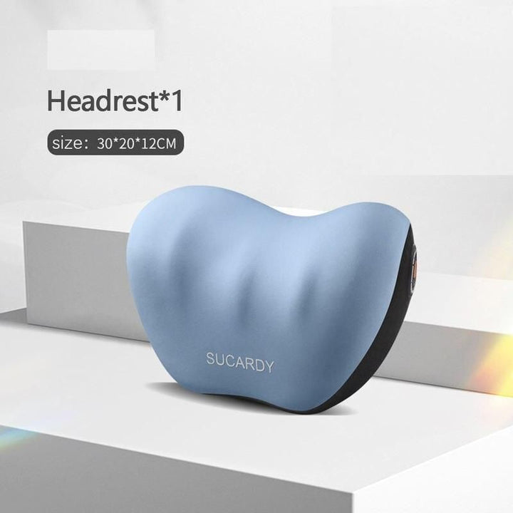 Memory Foam Car Seat Lumbar and Headrest Support Pillow