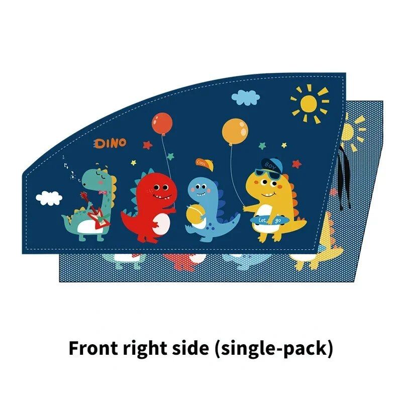 Universal Magnetic Car Side Gear Sunshade - Cartoon Curtain for Children's Sun Protection and Heat Insulation