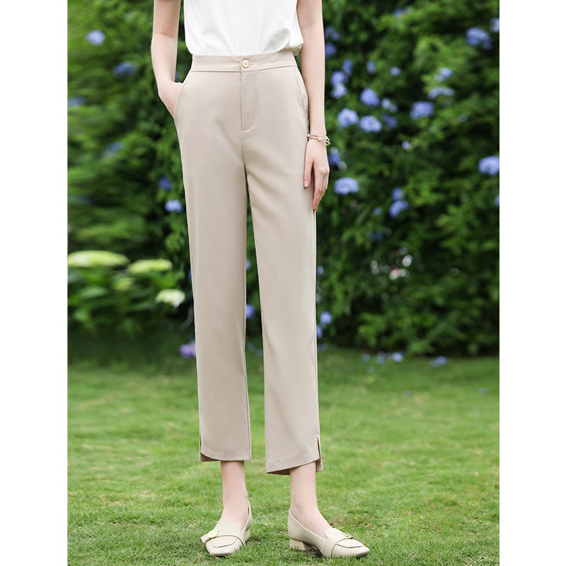 Women's Straight Ankle-Length Blazer Pants