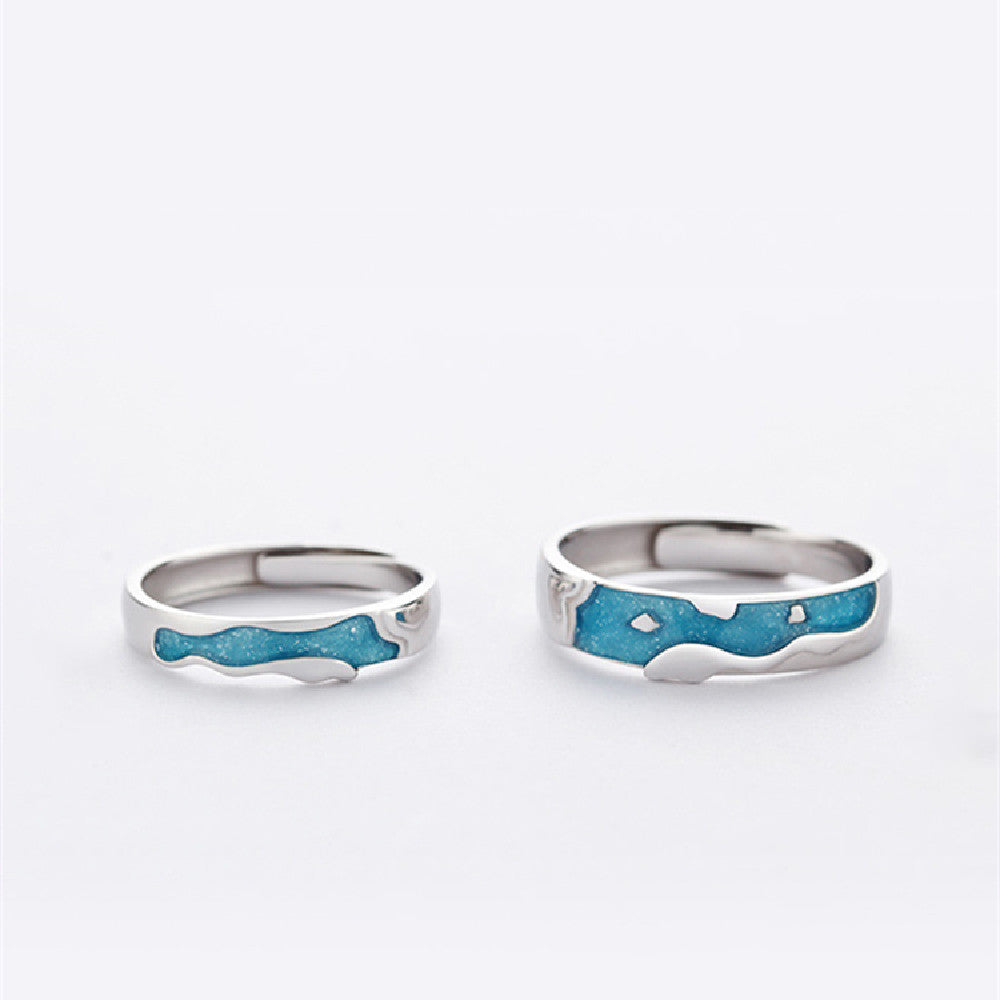 Couple Fashion Sterling Silver Ring