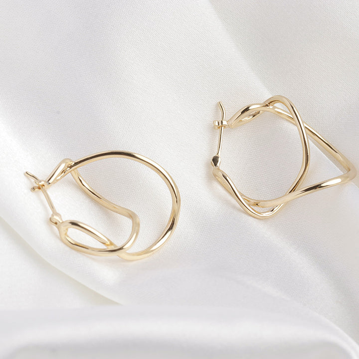 Dunli Jewelry Japanese Simple Line Earrings