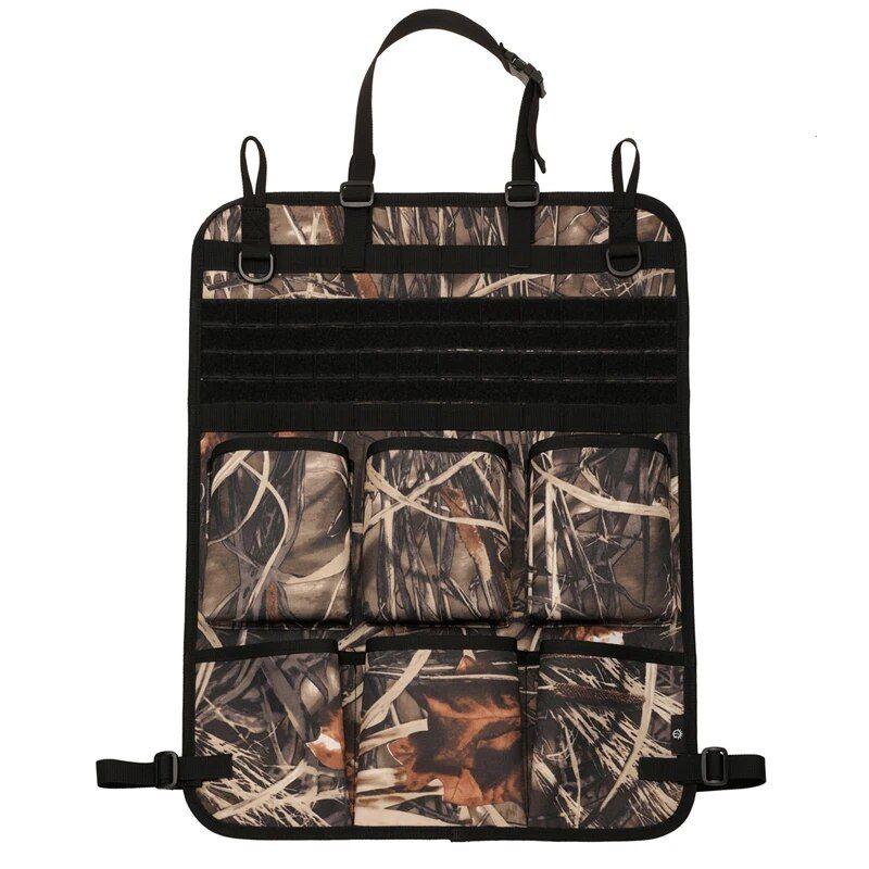 Multifunctional Camo Car Seat Back Organizer - Tactical Storage Bag with MOLLE System