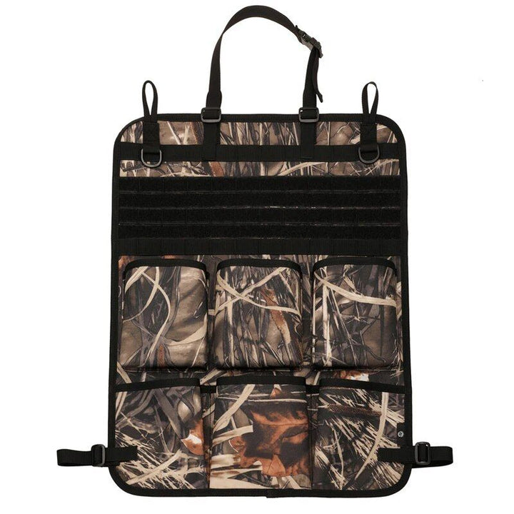 Multifunctional Camo Car Seat Back Organizer - Tactical Storage Bag with MOLLE System