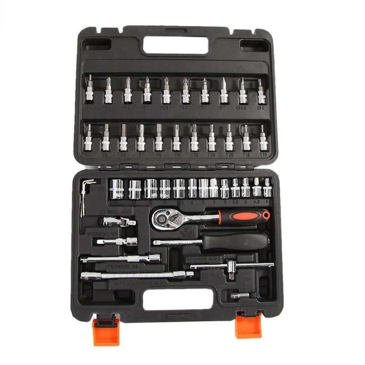 Professional 46-Piece Socket Wrench Set – Versatile Tool Kit for Car and Home Repair