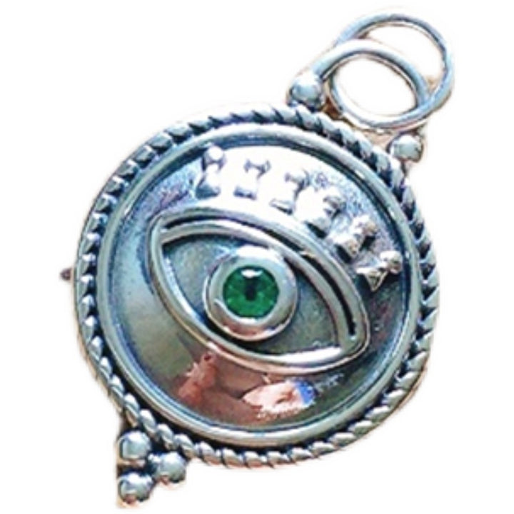 Vintage Niche Devil's Eye Sterling Silver Pendant Necklace