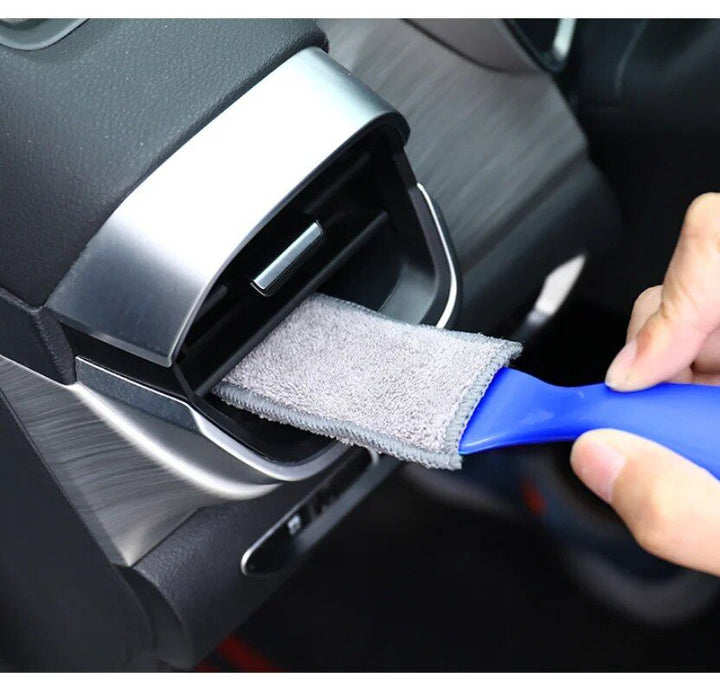 Double-Ended Car Detailing Brush for Air Vents & Screens