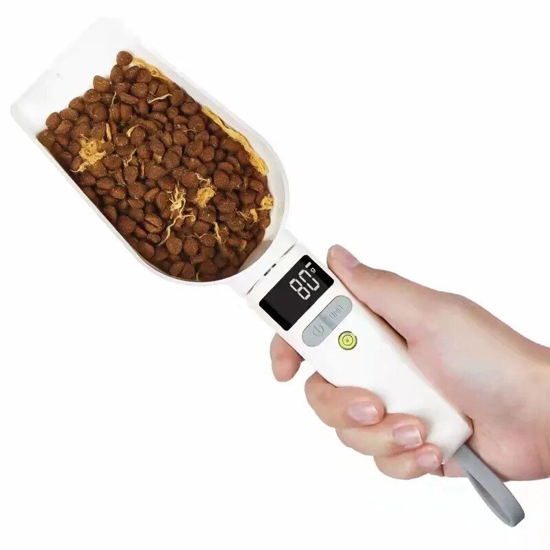 Multi-Function Digital Pet Feeding Spoon & Kitchen Scale – Precision 0.1g to 800g Measurement