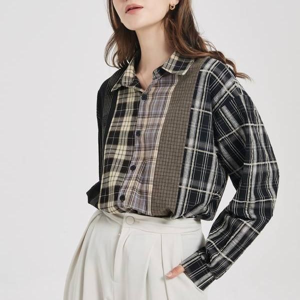 Plaid Shirt Women Streetwear