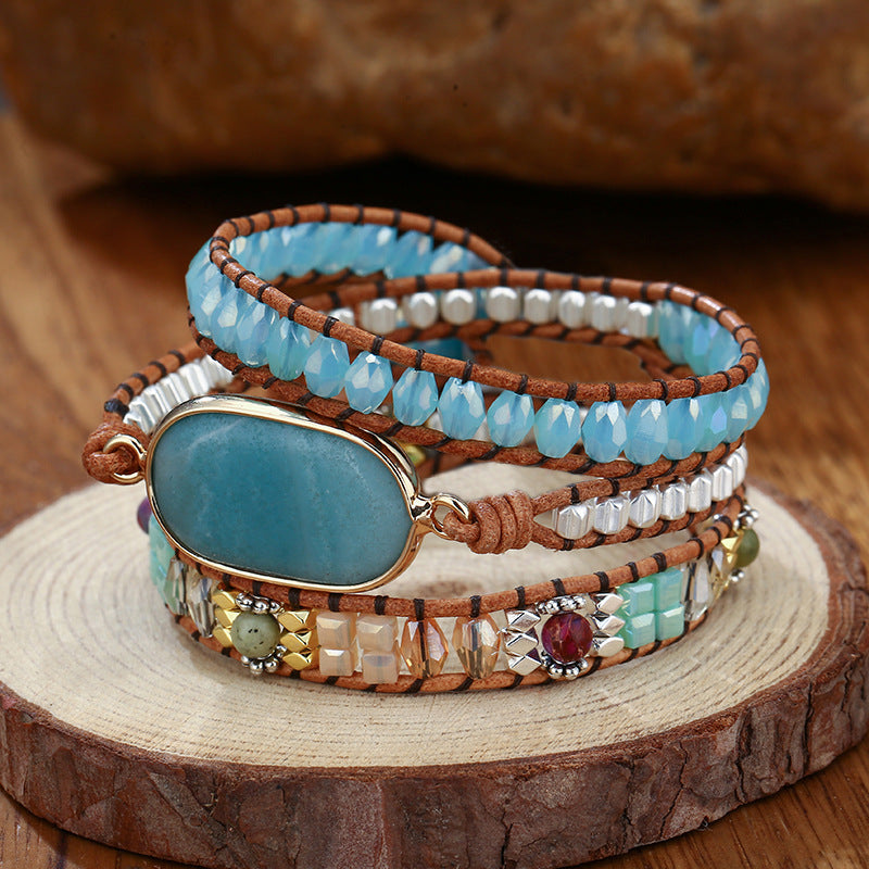 Natural Stone Hand Woven Bracelet