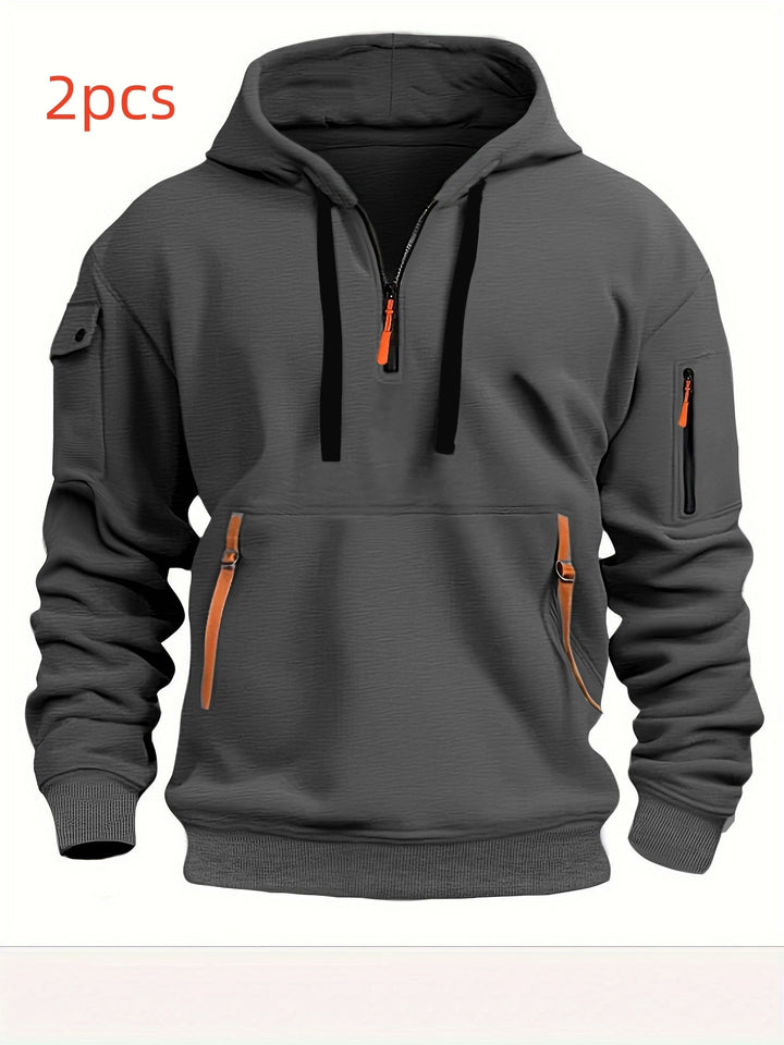 Dropped Shoulder Hooded Sweatshirt Men's Women's Plus Size Loose Pullover Fashion Sweatshirt